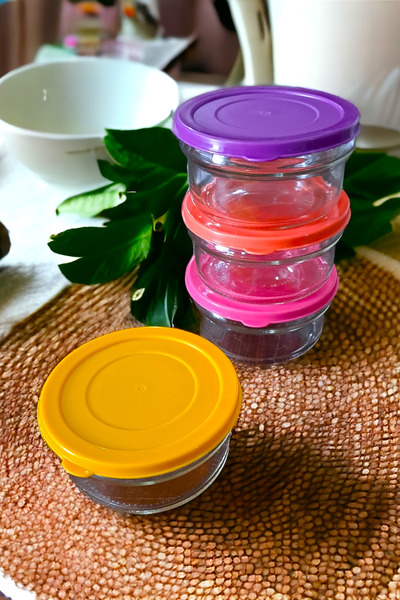 Mrsstore Swencraft 4-Piece Breakfast Colorful Glass Bowl - Storage Bowl 400 Cc