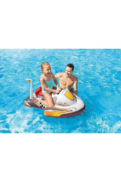 Intex محرك ركوب بحري وحمام سباحة للأطفال قابل للنفخ مقاس 117 × 77 سم