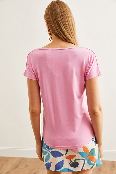 Olalook Candy Pink csipke viszkóz női blúz - BLZ- 19000873