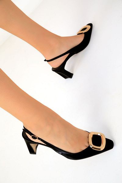 SOHO Classic Black Women's Heeled Shoes - 19473