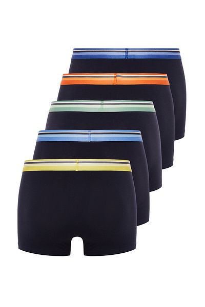 Trendyol Collection Námořnická modř 5dílný vzorovaný/rovný balený boxer TMNAW25BX00007