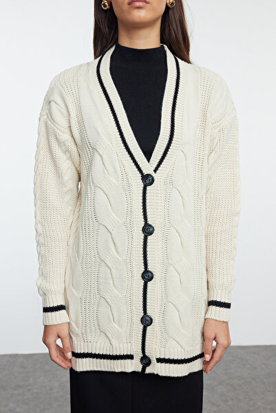 Trendyol Modest Pletený pletený kardigan na vlasy - TCTAW25TH00005