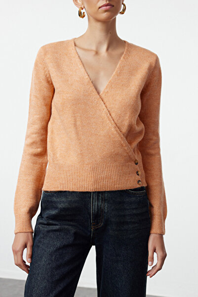 Trendyol Collection Soft Textured Salmon Knitwear Cardigan - TWOAW24HI00319