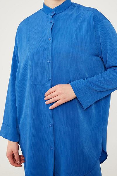 Levidor Blue Asymmetrical Cut Double Set