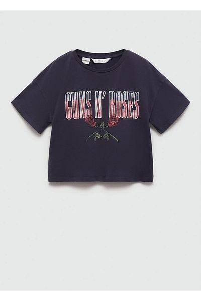 MANGO Kids Tričko Crop se vzorem