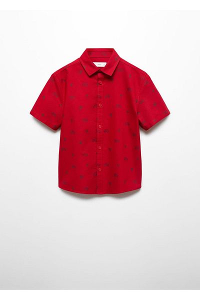 MANGO Kids Wzorzysta bawełniana koszula