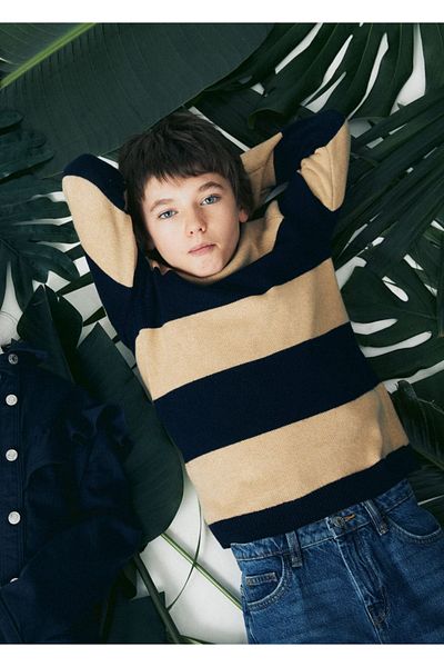 MANGO Kids Βαμβακερό πλεκτό πουλόβερ