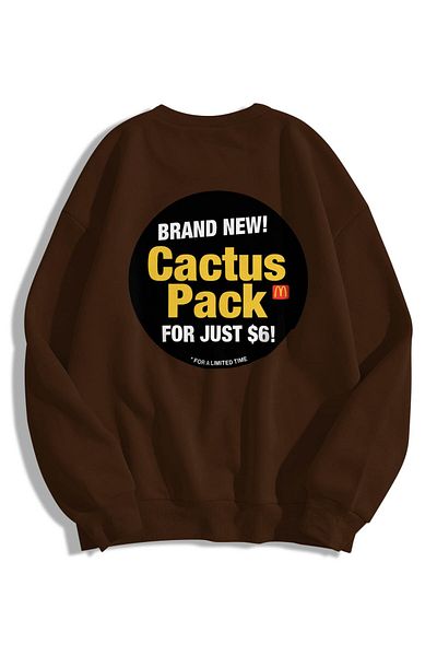 Trendiz Φούτερ με κουκούλα Unisex Cactus Pack Crew Neck