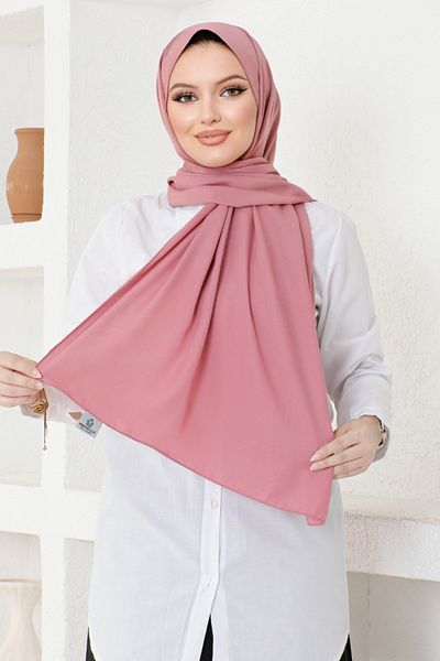 ModaMerve NYA052-001 Μοντέλο Dusty Rose Cotton Jazz Shawl