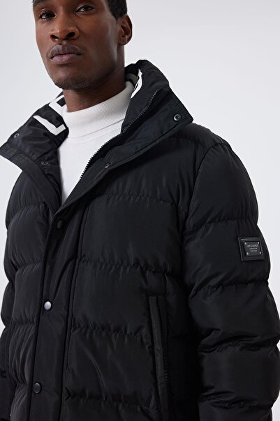 Lee Cooper Ανδρικό παλτό Black Piers