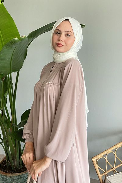 InStyle Μπεζ Medina Silk Πλισέ Ferace