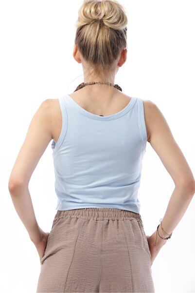 Geco Blue Crop Tank Top