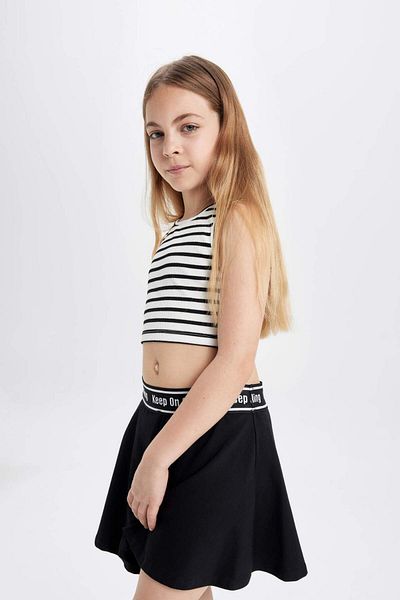DeFacto Girl's Combed Cotton Shorts Skirt