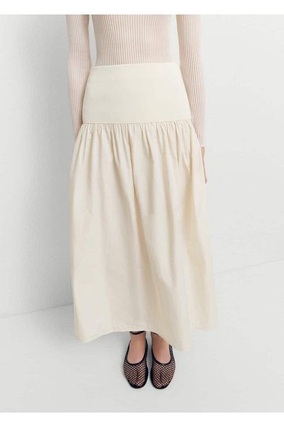 MANGO Woman Evaze Skirt - Elastic Panel Design