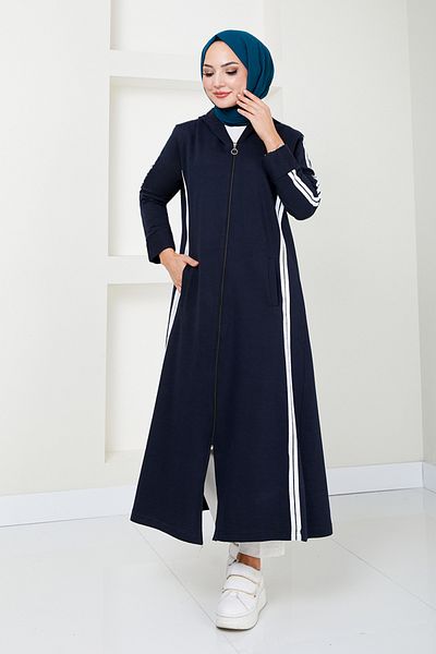 ModaMerve Navy Blue Hooded Cap - ETT20343