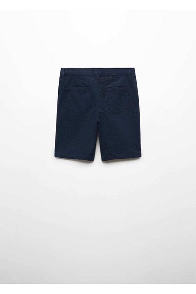 MANGO Kids Gestreifte Bermudashorts aus Baumwolle