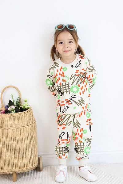 Harika KIDS Girl's medium Thick Cotton Pajama Set - Interlock Fabric