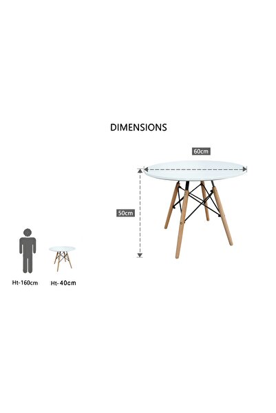 Mahmayi Modern Round Coffee Table Set of 3 - Stylish, Versatile, Easy Assembly - White