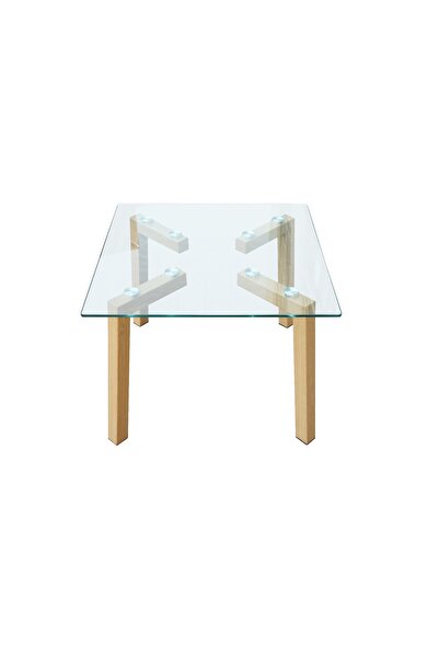 Mahmayi Zelda N31B Cherry Coffee Table Set of 2 - Sleek Design with Durable Tempered Glass Top