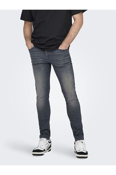 Only & Sons Slim Fit Jeans Onsloom Niedrige Taille Slim Fit Jeans