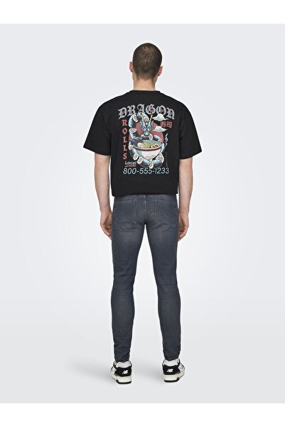 Only & Sons Slim Fit Jeans Onsloom Niedrige Taille Slim Fit Jeans