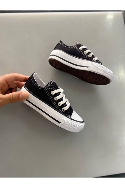 STARYOU STORE Ortopedické černé krátké plátěné dětské tenisky - tenisky
