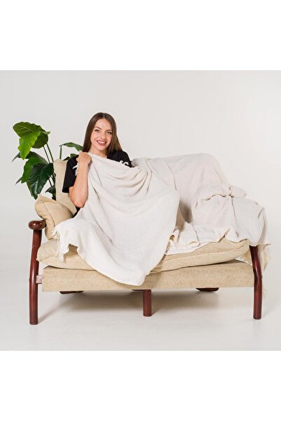 Miespiga Gold Muslin Double Sided Double Sided Picure/Bed Cover