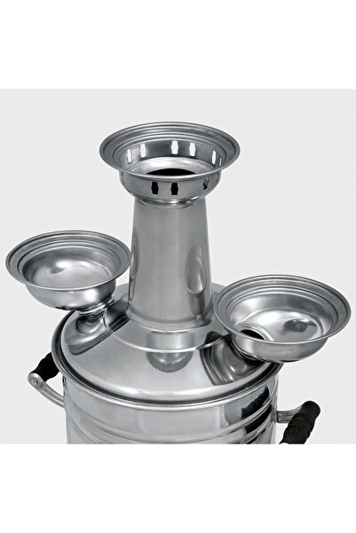 Genel Markalar 6 Lt Taşıma Çantalı Ve Demlikli Krom Odunlu Kömürlü Semaver (a...