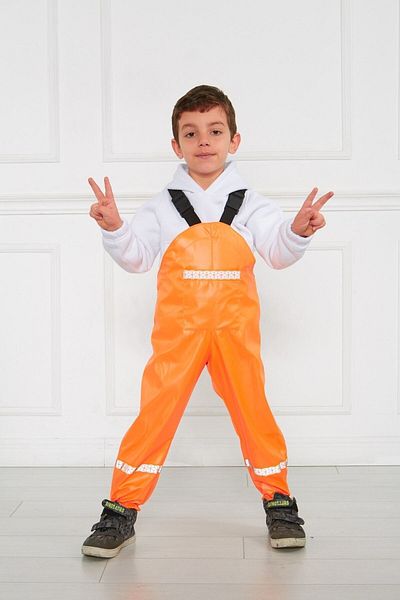GÖKÇECİK TEKSTİL Unisex Kids Rainsuit Orange