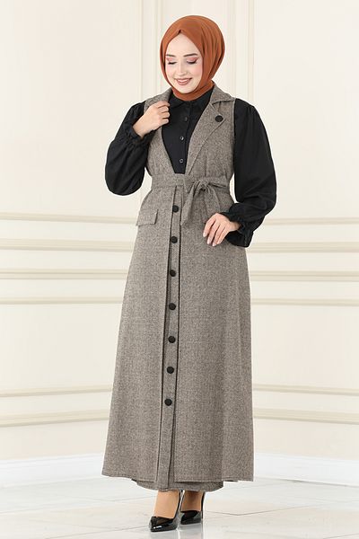 ModaMerve MSL21094 نموذج مزيج مزدوج - المنك
