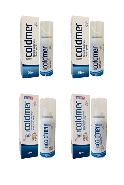 COLDMER İzotonik Yetişkin (2'li) + İzotonik Bebek (2'li) 4'lü Set Doğal Deniz Suyu Burun Spreyi – 100 ml