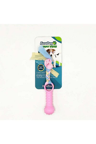 Eurodog Puppy Toys Pink Small Bone Teeth Scratching Oy. Dpmah