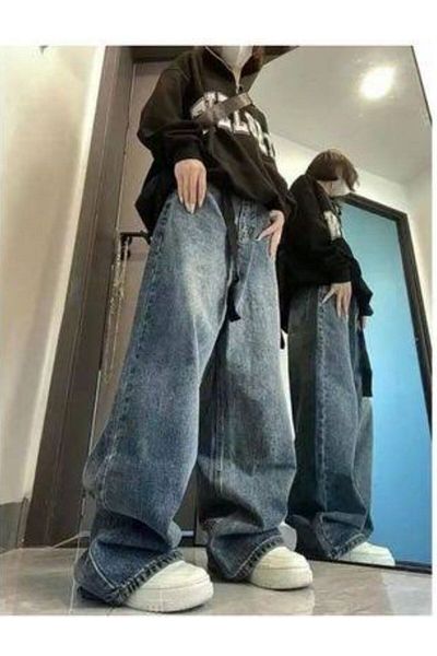 DEEFWEAR Unisex Y2K Bagggy τζιν παντελόνι - Πλένεται