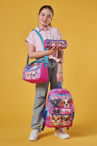 Coral High Set de 3 genți de școală pentru copii cu model câine roz - SET 0123750