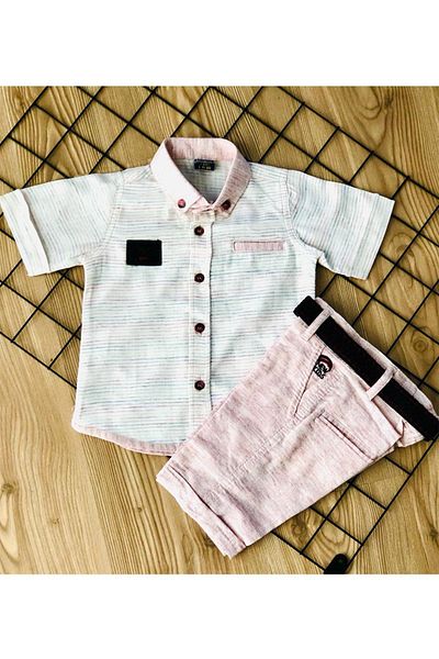 Miracle Boy's linen Set - Shirt and Bermuda Set of 2