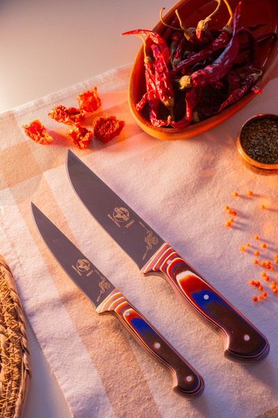 Cavit İnox Bıçak Seti Verzalit Kabze El Yapımı