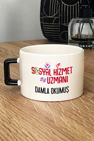 Hedizu Kişiye Özel Sosyal Hizmet Uzmanı Lüks Fincan Siyah