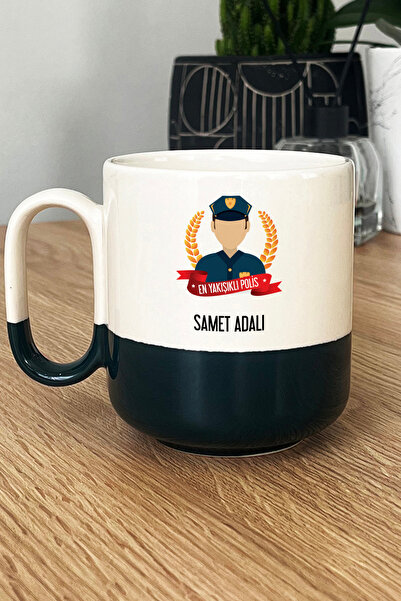 Hedizu Kişiye Özel Erkek Polis Pro Kupa Bardak Siyah Polisler Günü Hediyesi