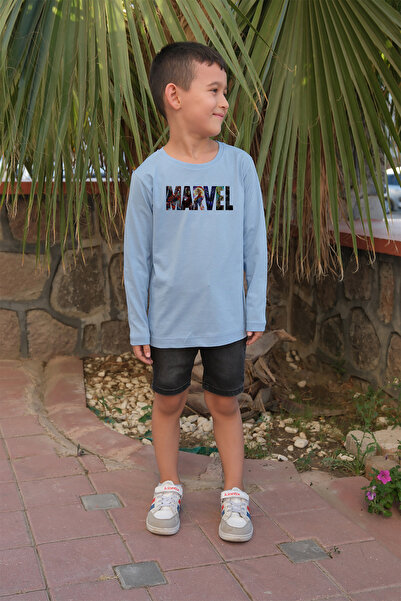 Raf Coll Дівчача/хлопчача довга рукавна трикотажна футболка Marvel з цифровим...