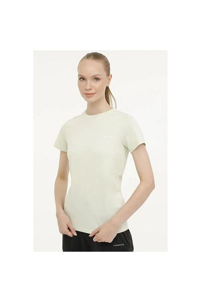 lumberjack Tricou cu mânecă scurtă pentru femei bej - W-CT122 C NECK 4FX 101503782
