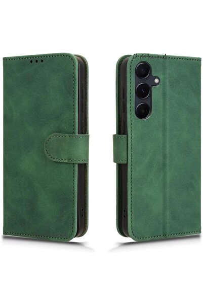 m.tk moveteck Samsung Galaxy A15 Kılıf 360 Tam Kaplar Deri Dokulu Kapaklı Cüz...