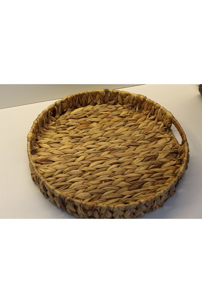 HBS Art Design صينية دائرية من الخوص 35 سم