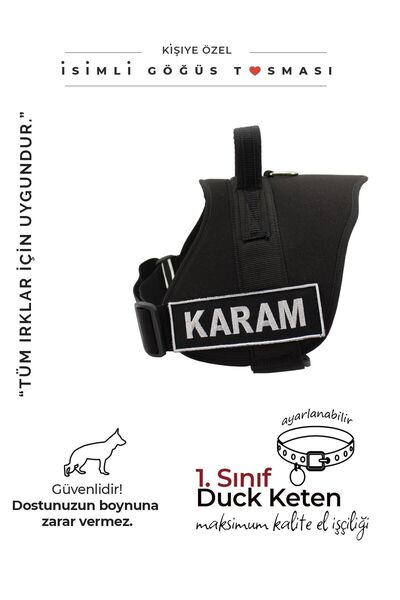 MgTasma Kişiye Özel, Isimli K9 Köpek Tasması, Göğüs Tasması