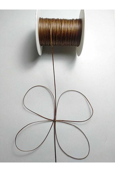 Eskişehir hobi sanat 20 μέτρα 1 mm - Κερωμένο κορδόνι κανέλας καφέ χρώματος δερμάτινο κολιέ και βραχιόλι