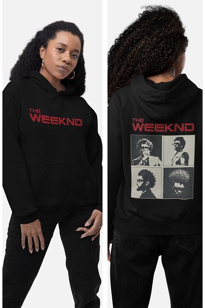 Fuddy Moda The Weeknd UniSex OverSize Hooded SweatShirt - Back Printed Hoodie