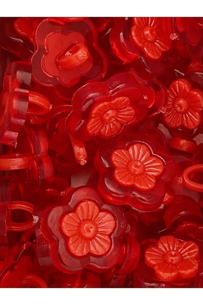 Öztürk Transparent plastic daisy baby button with bottom sewing. 1.5cm. Pack of 6.