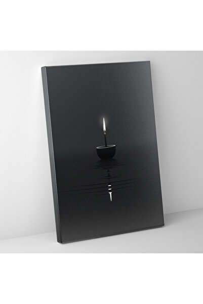 PaintedAnarchy Minimalist Mum Duvar Sanatı - Mum, Duvar Dekorasyonu, Sakin, K...