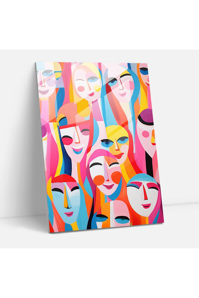 PaintedAnarchy Barbie Glass Print, Colorful Abstract Barbie Dolls, Home Decor...