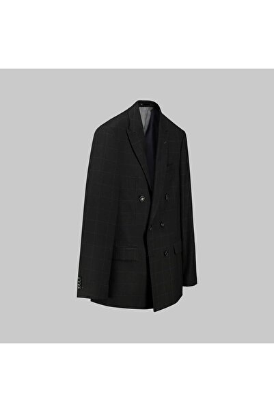 Sarar Interview Erkek Slım Fit Kuruvaze Golden Siyah Ekose Ceket
