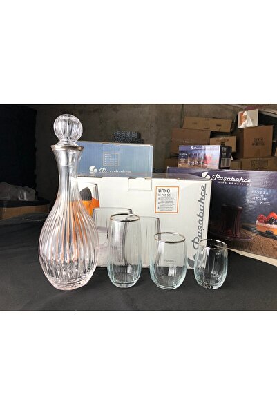 Paşabahçe LİNKA GÜMÜŞ 19 PARÇA SU TAKIMI ÇEYİZ SETİ